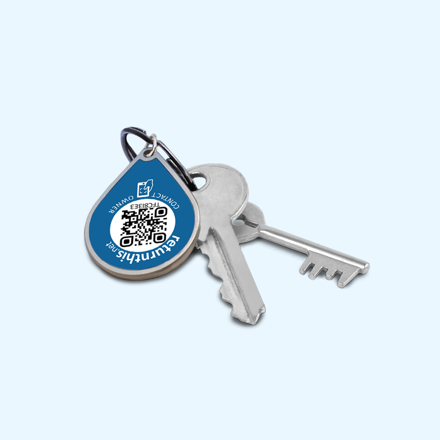 1 Schlüsselanhänger in Blau